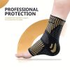 COPPER Ankle Brace Compression Support Sleeve for Injury Recovery, Joint Pain. Plantar Fasciitis Foot Socks with Arch Support, Eases Swelling