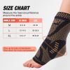 COPPER Ankle Brace Socks for Sprained Ankle Compression Sleeve - Plantar Fasciitis Relief Brace