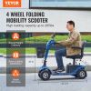 VEVOR Heavy-Duty 4 Wheel Mobility Scooter for Adults & Seniors - Folding Electric Powered Mobility Scooter & 12 Mile Long Range