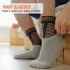 COPPER Ankle Brace Socks for Sprained Ankle Compression Sleeve - Plantar Fasciitis Relief Brace